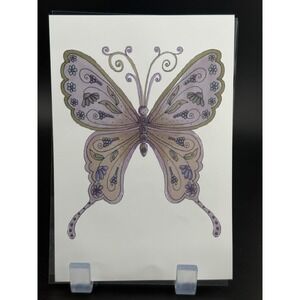 Butterfly Clear Stamp Ornate Floral Swallowtail Crafting Scrapbooking Cardmaking